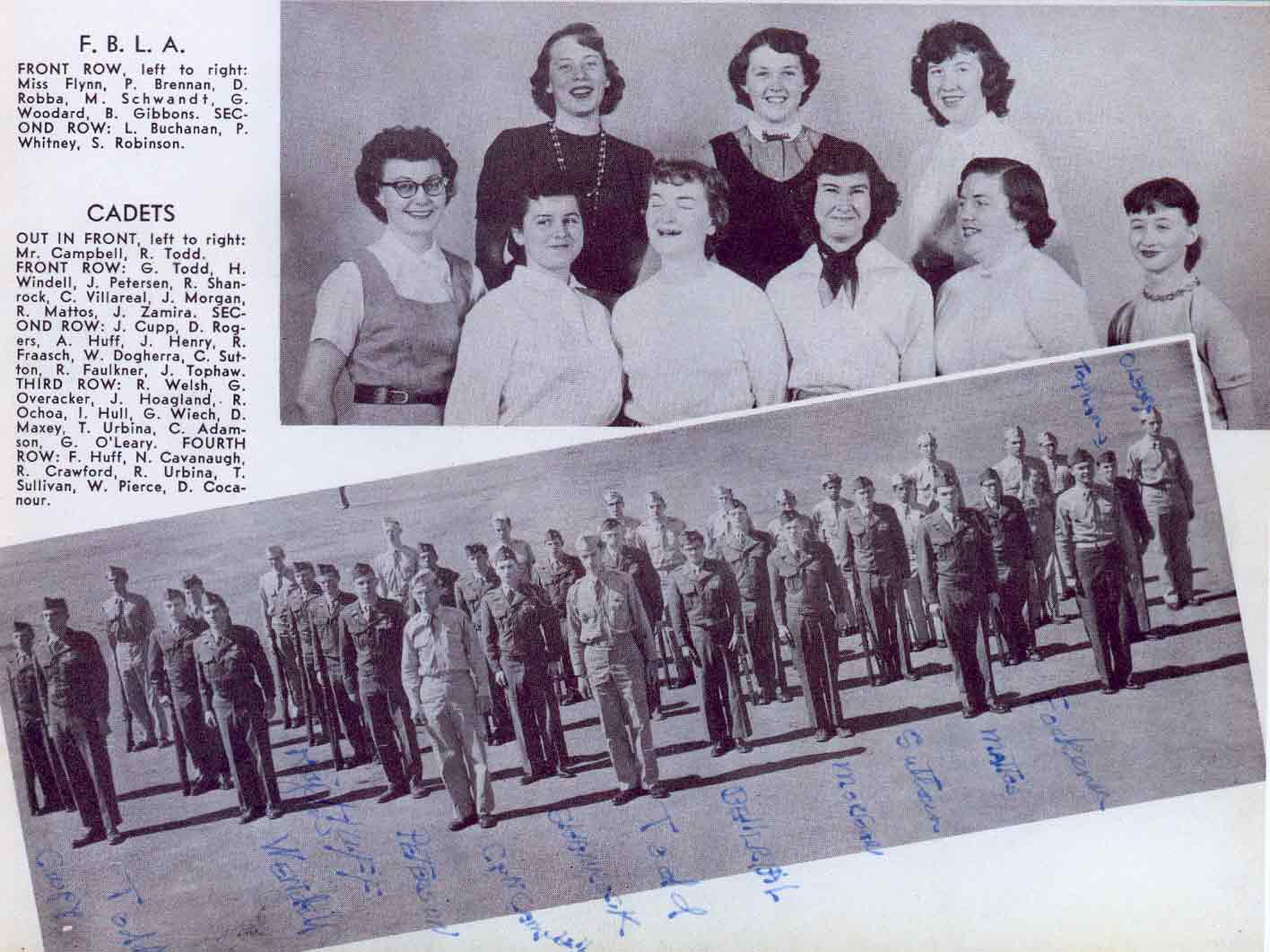 Yearbook Picture of Cadets